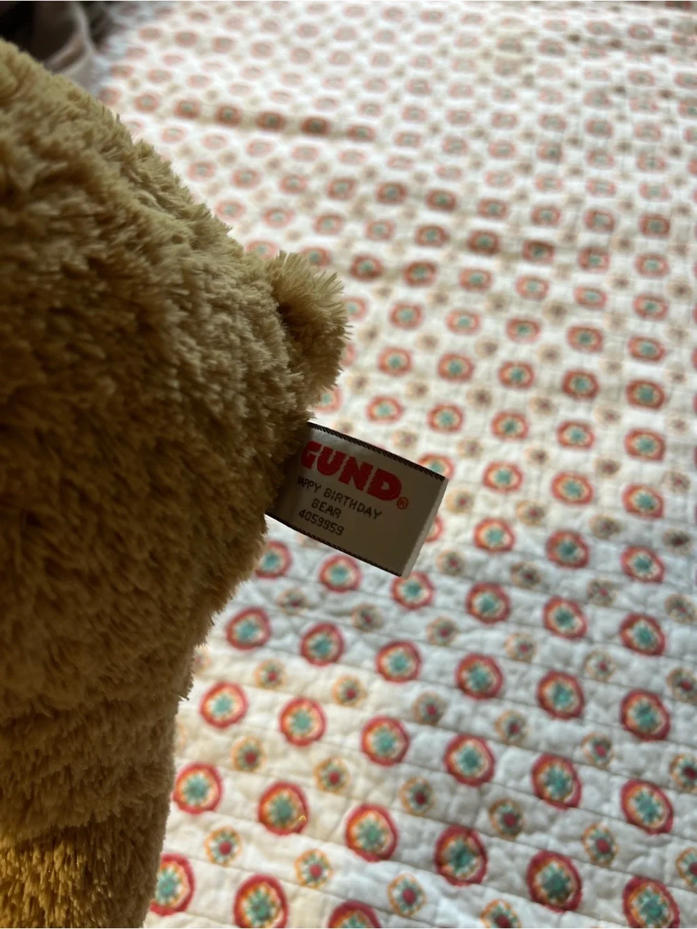 “Emma” Personalized Happy Birthday Gund Teddy Bear Lights Up
